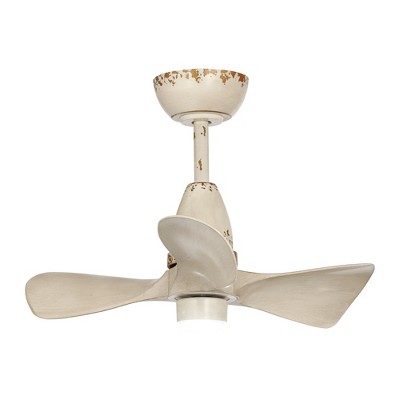 Parrot Uncle 28" Antique White Integrated LED 3-Blade Ceiling Fan, Antique