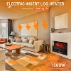 20" Smart Electric Log Insert Heater - 5 Flame Colors, 1000 Sq Ft Coverage, Thermostat+Timer+Overheat Protect, Black – Quiet for Bedroom/Living Room - 3 of 4