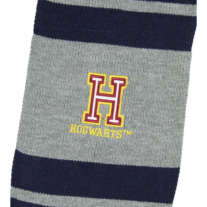 Harry Potter Hogwarts H Collegiate Logo Knit Fringe Scarf Multicoloured, 3 of 6