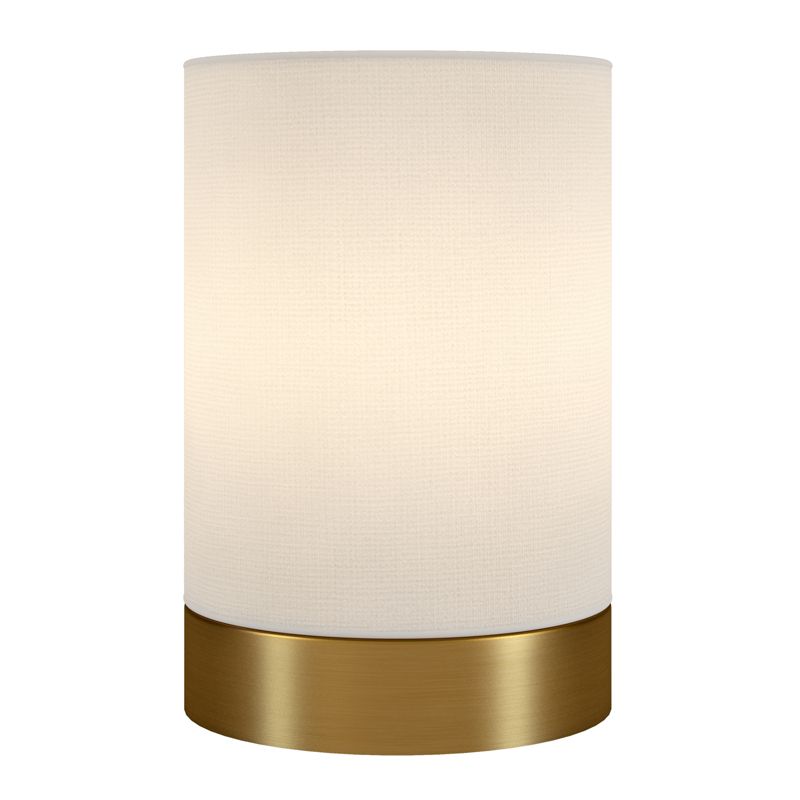 Hampton & Thyme 9" Tall Uplight Mini Lamp with Fabric Shade , 4 of 11