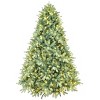 Pre-Lit Christmas Tree with Warm White LED Lights and Stable Metal Stand, Blue-Green Christmas Tree for Home Holiday Decoration–The Pop Home - 3 of 4