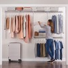 Rubbermaid Configurations 4-8 Feet Expandable Hanging and Shelf Space Custom DIY Closet Organizer Kit, White (2 Pack) - 4 of 4