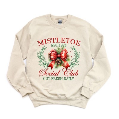Simply Sage Market Women's Graphic Sweatshirt Coquette Mistletoe Social Club