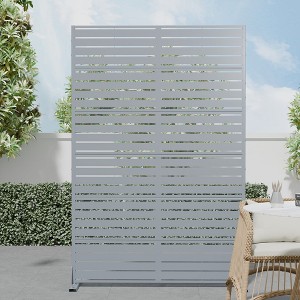 SpassWay 72"H 47"W Outdoor Metal Garden Trellis Privacy Screen Lattice Panel Indoor Room Divider - 1 of 4