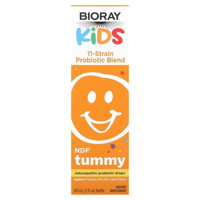 Bioray Kids, NDF Tummy, 11-Strain Probiotic Blend, Raspberry, 2 fl oz (60 ml)