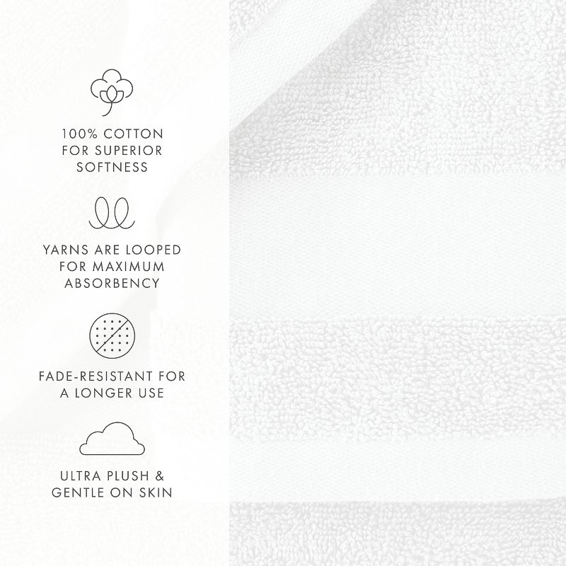 Set Of 4 Bath Towels, 100% Super Plush Premium Cotton - Becky Cameron, 6 of 17