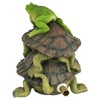 Design Toscano Along For The Ride, Frog And Turtles Spitter Piped Statue - Multicolored - 4 of 4