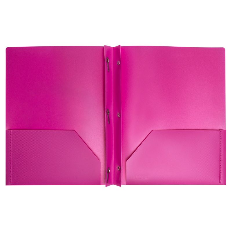 2 Pocket Plastic Folder with Prong Fasteners - Yoobi™, 3 of 10
