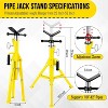 Acekool Pipe Jack Stand,2500lb Heavy Duty V Head Pipe Stand,Folding Legs,28–52in Adjustable Height,1/2–12in Capacity,Shop Equipment Lift Jacks - 2 of 4