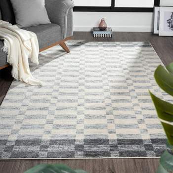 Luxe Weavers Checkered Geometric Area Rug, Indoor Carpet