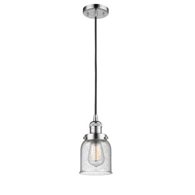 Bell - 1 Light Cord Hung Mini Pendant In Industrial Style-10 Inches Tall and 5 Inches Wide