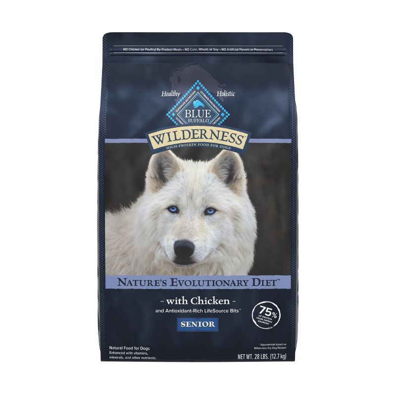 Blue Buffalo Wilderness Senior Dry Dog Food with Chicken Flavor - 28lbs, 1 of 12