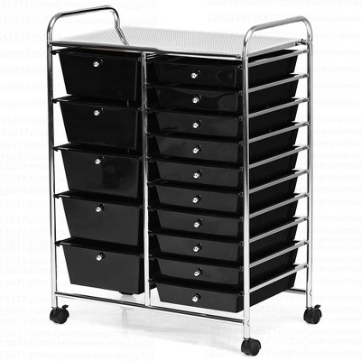 15 outlet Drawer Rolling Storage Cart Tools Scrapbook Cosmetics Paper Organizer