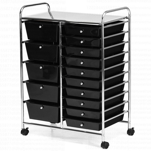 15 Drawer high quality Clear Rolling Storage