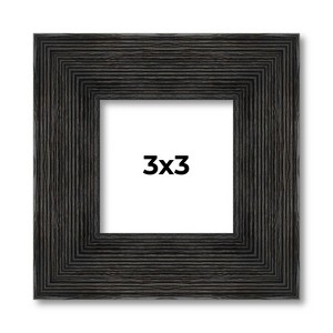 PosterPalooza | 3x3 Wide Barnwood Picture Frame, UV Acrylic, 6 Finishes - Grey, Brown, White, and Black - 1 of 4