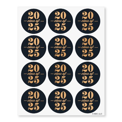 24ct Graduation Stickers Class of 2025