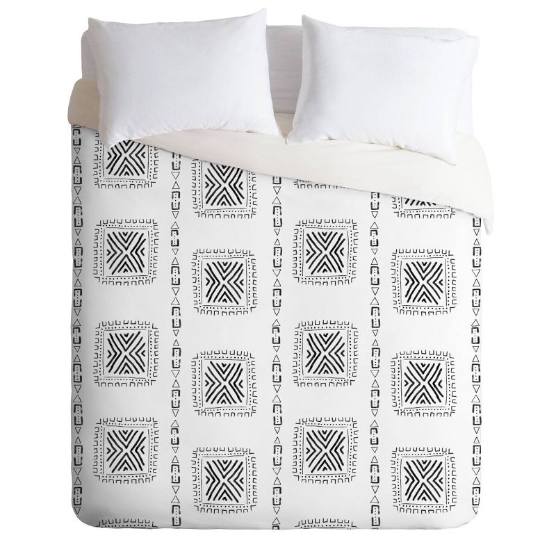 Deny Designs Schatzi Brown Mudcloth Comforter Set Black/White, 1 of 8