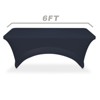 Lann's Linens Fitted Tablecloths for Rectangular Tables - Wedding, Banquet, Trade Show Polyester Cloth Fabric Cover - 2 of 3