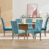 CLIHOME Set of 2 Modern Dining Chairs with Plush Velvet Upholstery, Sturdy Stainless Steel Legs & S-Shaped Springs - Ergonomic Support - 3 of 4