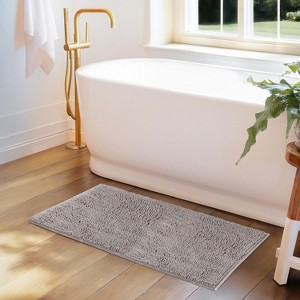 Soft Absorbent Chenille Bath Mat Rug with Anti-Skid Rubber Backing - Becky Cameron - 1 of 4