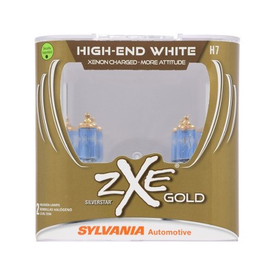 Sylvania H7SZG.PB2 High Performance SilverStar zXe GOLD H7 Halogen Fog Light Bulb HID Attitude and Xenon Fueled, White (2 Pack)