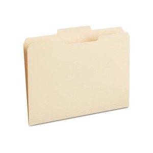 Staples Manila File Folders 3-Tab Center Position Letter 100/Box (116780) - 1 of 4