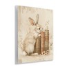 Stupell Industries Neutral Rabbit & Books Wall Plaque Art - 2 of 4