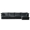 156.6" Corduroy Slipcovered L-Shaped Modular Sectional Sofa with French Edges & Removable Covers - 4 of 4