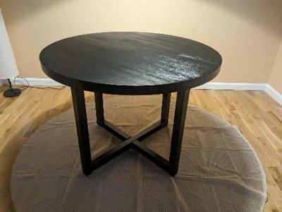 Keener All Wood Round Dining Table Black - Threshold™ : Target