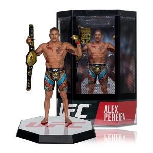 Mcfarlane Toys UFC 7 Inch Gold Label Posed Figure | Alex Pereira