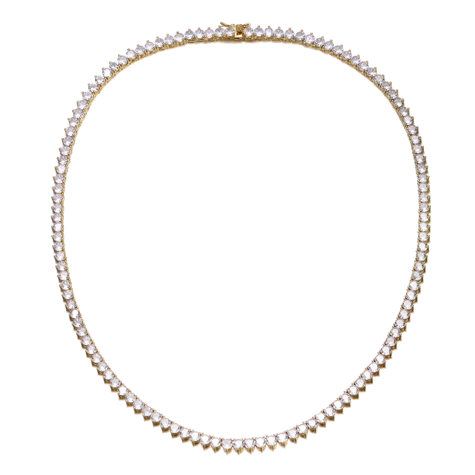 Guili Flawless Tennis Necklace with Clear Cubic Zirconia, offering a sleek and sparkling design perfect for any occasion with sophistication