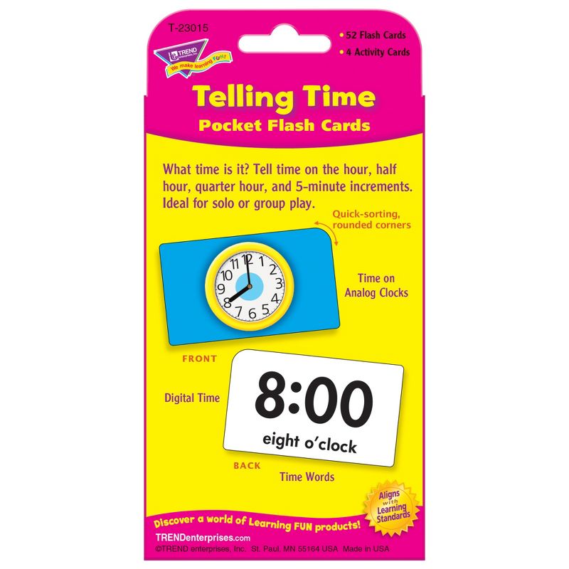 TREND Telling Time Pocket Flash Cards, 4 of 5