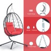CAVINAS Indoor Outdoor Egg Chair with Stand,Wicker Patio Swing Chair with Cushion,Hanging Basket Chair for Bedroom Living Room Balcony - 4 of 4