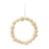 Hachikiko 6.7" White Boiled Wool Wreath with Hanger - Winter Christmas Tree Ornament, Cozy Holiday Decor,set of 6 - 3 of 4