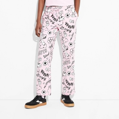 Women's Snoopy Graphic Lounge Pants - Pink