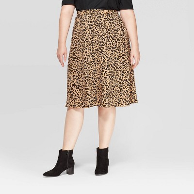 animal print skirt plus size