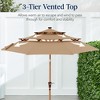 Best Choice Products Woodgrain Pattern 10ft 3-Tier Solar Patio Umbrella w/ 24 LED Lights, Tilt - 4 of 4