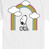 Men's - Peanuts - Snoopy Looking Up Rainbow Short Sleeve Graphic T-Shirt - 2 of 4