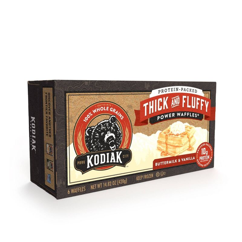 Kodiak Protein-Packed Thick &#38; Fluffy Power Waffles Buttermilk &#38; Vanilla Frozen Waffles - 6ct, 3 of 9