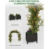 Garden Arch Trellis for Climbing Plants, Metal Wedding Arch Flowers Frame Backdrop Stand,Balloon Decor Garden Arch Arbor, Raised Planter Box - 4 of 4