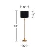 360 Lighting Dyna 58" Antique Brass Black Drum Shade Floor Lamp - 4 of 4