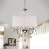 19" x 19" x 9" 3-Light Paris Crystal Chandelier Clear - Warehouse Of Tiffany: ETL Listed, Linen Shade, Adjustable Height - 3 of 3