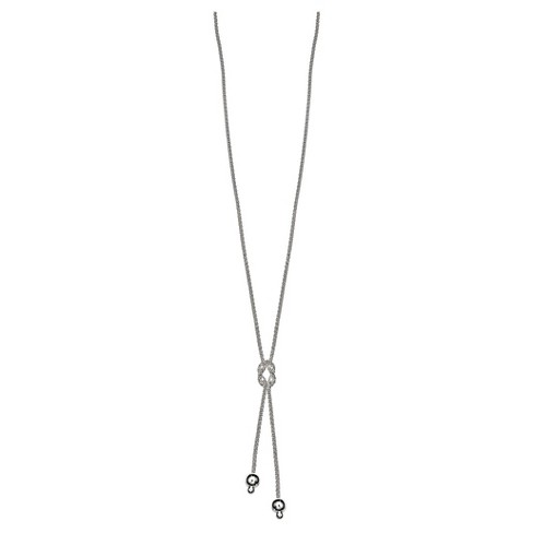 Women's Popcorn Knot Chain in Sterling Silver with Extender- Gray (16") - image 1 of 1