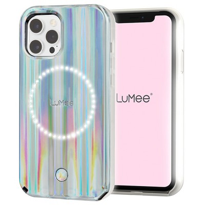 LuMee Halo by Paris Hilton Apple iPhone 12 and 12 Pro Light Up Selfie Case - Holographic