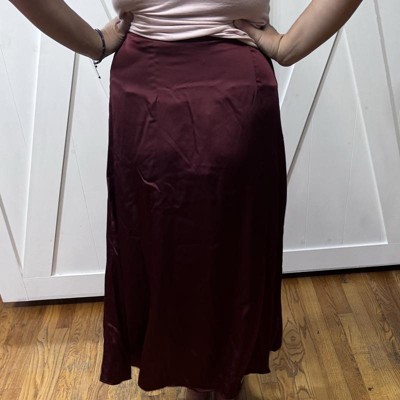 Women s Flowy Satin Midi Skirt Future Collective Target