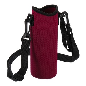 Unique Bargains Neoprene Portable Insulated Adjustable Strap Sports Water Bottle 
Sling Bag 2.64"x7.28" - 1 of 4