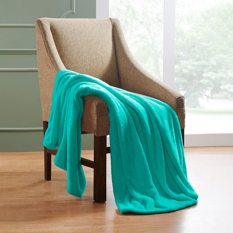 Cozy and Warm Microfiber Fleece Blanket - Blue Nile Mills, 3 of 5