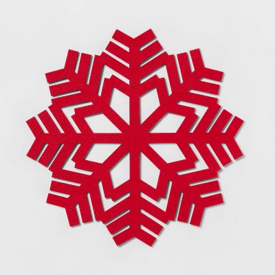 Felt Snowflake Charger Red - Wondershop™