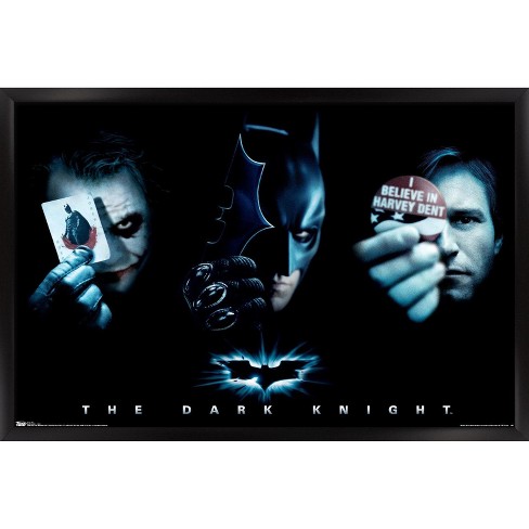 Trends International Dc Comics Movie - The Dark Knight - The Joker, Batman,  Harvey Dent Framed Wall Poster Prints : Target