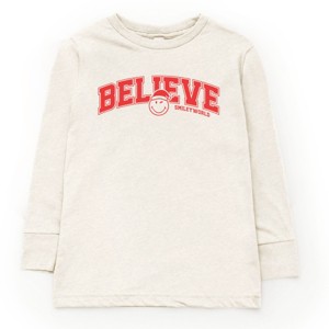 SmileyWorld Varisty Believe - Youth Long Sleeve Graphic T-Shirt and Toddler Long Sleeve Graphic Tee - 1 of 3